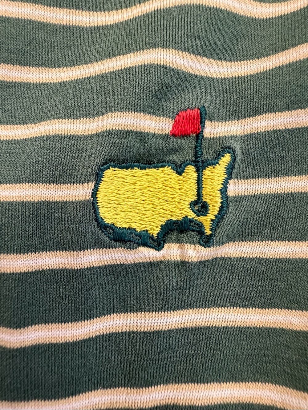 Vintage Masters Clubhouse Collection Green Striped Polo Shirt Original Logo - Picture 12 of 14